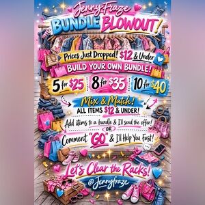 Jennyfraze Bundle Blowout Sale 12 & Under Mix Match 5 8 10 Deals